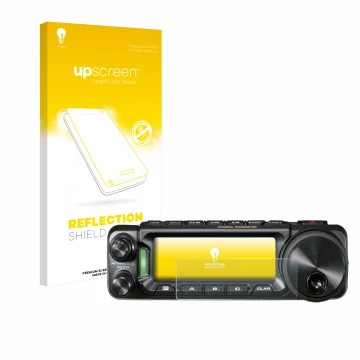 Face avant d’un emballage produit avec le logo de la marque upscreen. À côté, l’appareil Yaesu FT-891 est représenté avec la p