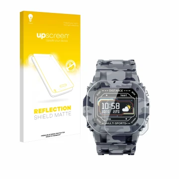 Face avant d’un emballage produit avec le logo de la marque upscreen. À côté, l’appareil JAY-tech SWi2 est représenté avec la 