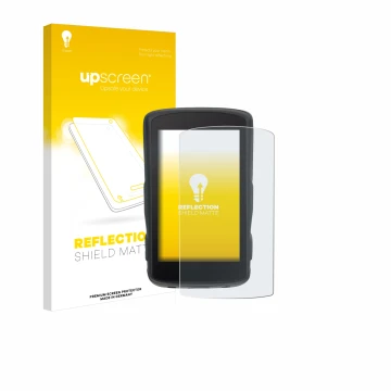 Face avant d’un emballage produit avec le logo de la marque upscreen. À côté, l’appareil Hammerhead Karoo 2 est représenté ave