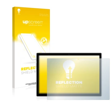 Face avant d’un emballage produit avec le logo de la marque upscreen. À côté, l’appareil Teclast P20HD est représenté avec la 