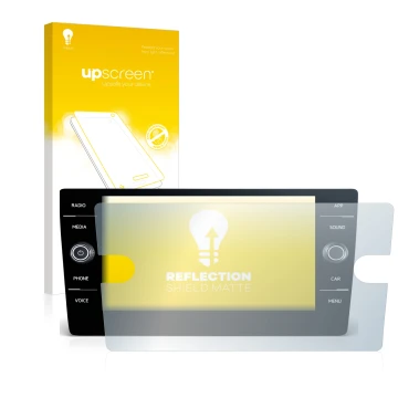 Face avant d’un emballage produit avec le logo de la marque upscreen. À côté, l’appareil Volkswagen Passat Variant TDI DSG 202