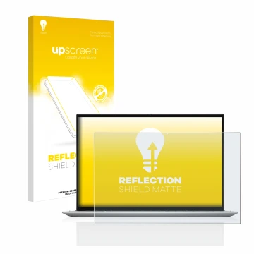 Face avant d’un emballage produit avec le logo de la marque upscreen. À côté, l’appareil Dell Inspiron 17 7706 2-in-1 est repr