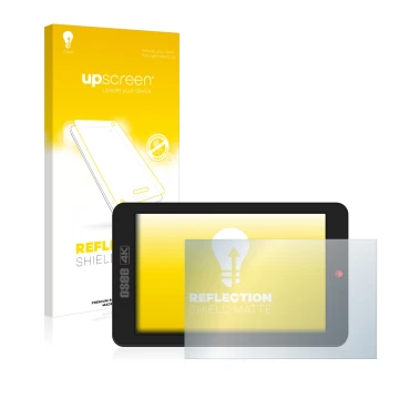 Face avant d’un emballage produit avec le logo de la marque upscreen. À côté, l’appareil Osee G7 est représenté avec la protec