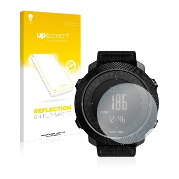 Face avant d’un emballage produit avec le logo de la marque upscreen. À côté, l’appareil North Edge Apache est représenté avec