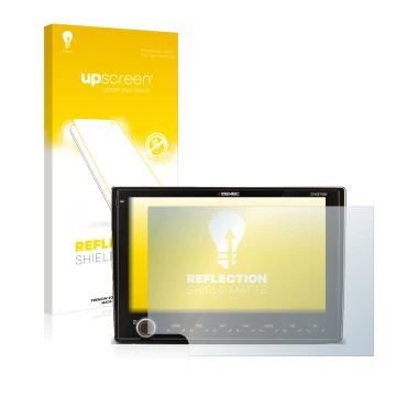 Face avant d’un emballage produit avec le logo de la marque upscreen. À côté, l’appareil Fiat Ducato III 2006 - 2011 Zenec Z-E