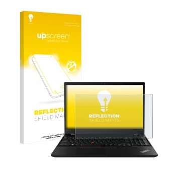 Face avant d’un emballage produit avec le logo de la marque upscreen. À côté, l’appareil Lenovo ThinkPad P14s est représenté a