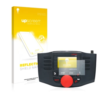 Face avant d’un emballage produit avec le logo de la marque upscreen. À côté, l’appareil Märklin Mobile Station 2 60657 est re