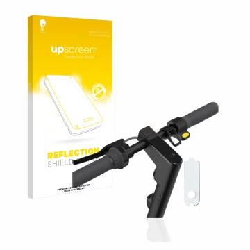 Face avant d’un emballage produit avec le logo de la marque upscreen. À côté, l’appareil Segway Ninebot KickScooter MAX G30D I