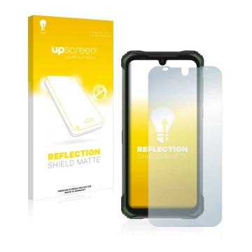 Face avant d’un emballage produit avec le logo de la marque upscreen. À côté, l’appareil Doogee S86 Pro est représenté avec la