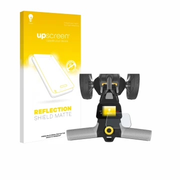 Face avant d’un emballage produit avec le logo de la marque upscreen. À côté, l’appareil PowaKaddy CT6 GPS est représenté avec