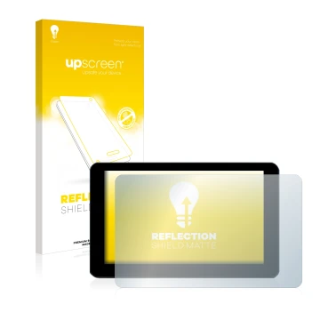 Face avant d’un emballage produit avec le logo de la marque upscreen. À côté, l’appareil Zontes 310V Cruiser est représenté av