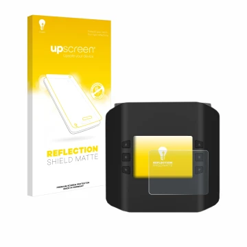 Face avant d’un emballage produit avec le logo de la marque upscreen. À côté, l’appareil ISDT Smart Duo Charger K4 est représe