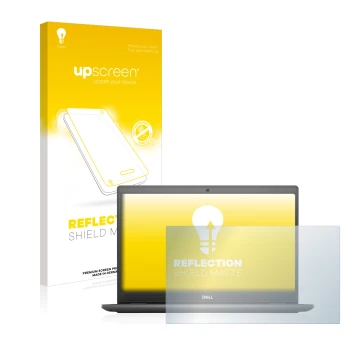 Face avant d’un emballage produit avec le logo de la marque upscreen. À côté, l’appareil Dell Latitude 3510 est représenté ave