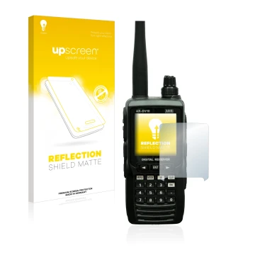 Face avant d’un emballage produit avec le logo de la marque upscreen. À côté, l’appareil Aor AR-DV10 est représenté avec la pr