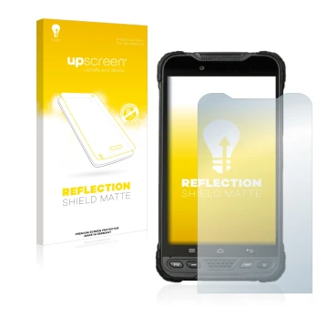 Face avant d’un emballage produit avec le logo de la marque upscreen. À côté, l’appareil UniStrong UT12P est représenté avec l