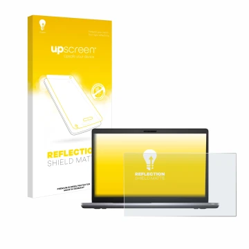 Face avant d’un emballage produit avec le logo de la marque upscreen. À côté, l’appareil Dell Latitude 5510 est représenté ave