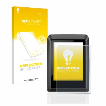 Face avant d’un emballage produit avec le logo de la marque upscreen. À côté, l’appareil Bosch Kiox 300 est représenté avec la