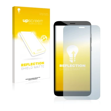 Face avant d’un emballage produit avec le logo de la marque upscreen. À côté, l’appareil Pine64 PinePhone Pro Explorer Edition