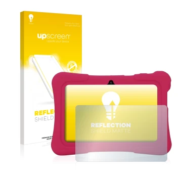 Face avant d’un emballage produit avec le logo de la marque upscreen. À côté, l’appareil Pritom K7 est représenté avec la prot