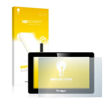 Face avant d’un emballage produit avec le logo de la marque upscreen. À côté, l’appareil Portkeys BM5 WR est représenté avec l