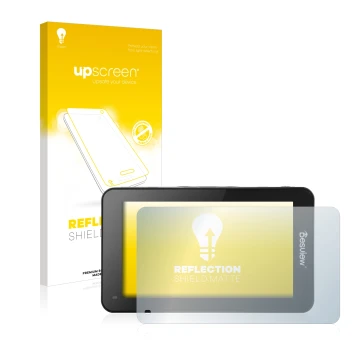 Face avant d’un emballage produit avec le logo de la marque upscreen. À côté, l’appareil Desview R6 UHB 5.5