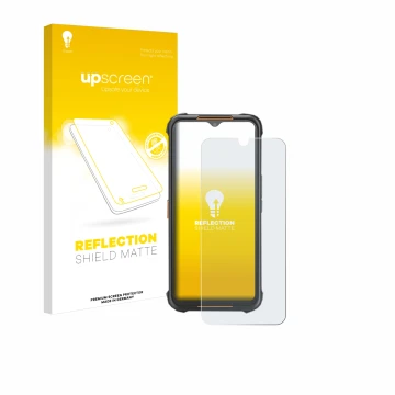 Face avant d’un emballage produit avec le logo de la marque upscreen. À côté, l’appareil AGM H5 est représenté avec la protect