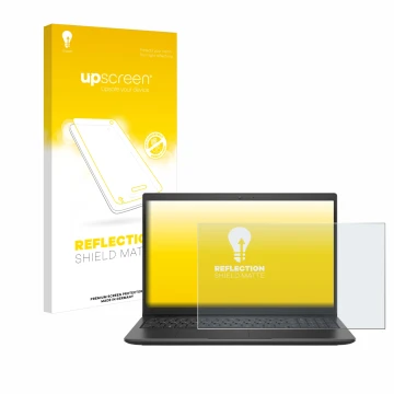 Face avant d’un emballage produit avec le logo de la marque upscreen. À côté, l’appareil Dell Latitude 3520 est représenté ave