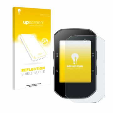 Face avant d’un emballage produit avec le logo de la marque upscreen. À côté, l’appareil Bryton Rider S500 est représenté avec