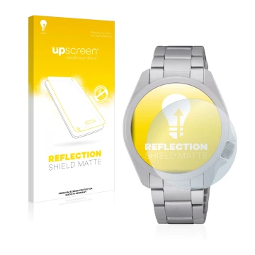 Face avant d’un emballage produit avec le logo de la marque upscreen. À côté, l’appareil Seiko 5 Sports SRPH49K1 est représent
