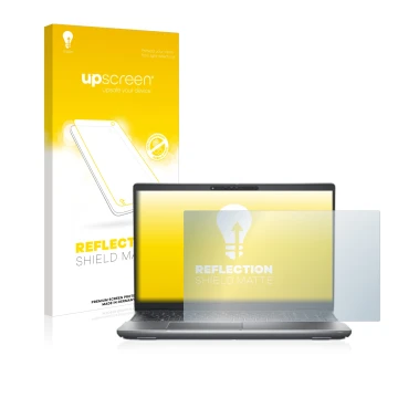 Face avant d’un emballage produit avec le logo de la marque upscreen. À côté, l’appareil Dell Latitude 5531 est représenté ave