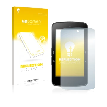 Face avant d’un emballage produit avec le logo de la marque upscreen. À côté, l’appareil Bryton Rider S800 est représenté avec