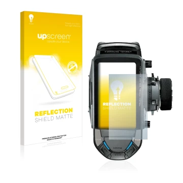 Face avant d’un emballage produit avec le logo de la marque upscreen. À côté, l’appareil Futaba 10PX est représenté avec la pr