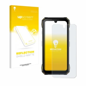 Face avant d’un emballage produit avec le logo de la marque upscreen. À côté, l’appareil Doogee S89 Pro est représenté avec la