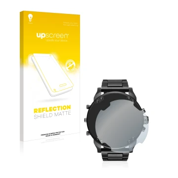 Face avant d’un emballage produit avec le logo de la marque upscreen. À côté, l’appareil Diesel DZ7395 Mr. Daddy 2.0 est repré
