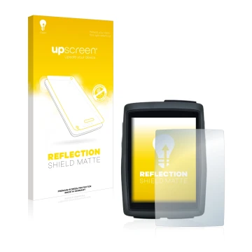 Face avant d’un emballage produit avec le logo de la marque upscreen. À côté, l’appareil Sigma BC 14.0 WL est représenté avec 