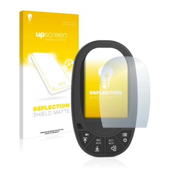 Face avant d’un emballage produit avec le logo de la marque upscreen. À côté, l’appareil Flymaster GPS LS est représenté avec 