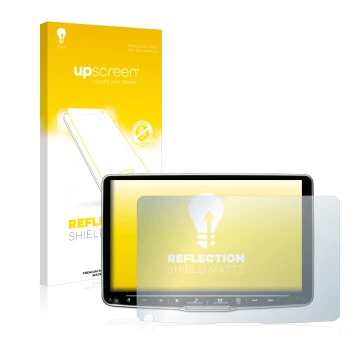 Face avant d’un emballage produit avec le logo de la marque upscreen. À côté, l’appareil Alpine iLX-F905D est représenté avec 