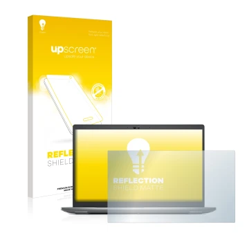 Face avant d’un emballage produit avec le logo de la marque upscreen. À côté, l’appareil Dell Precision 3570 est représenté av