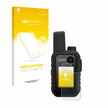 Face avant d’un emballage produit avec le logo de la marque upscreen. À côté, l’appareil Garmin Alpha 10 K est représenté avec