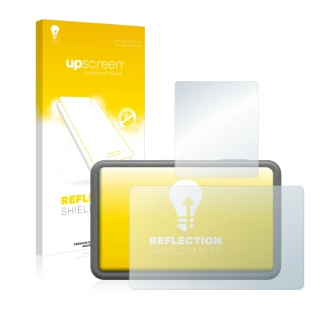 Face avant d’un emballage produit avec le logo de la marque upscreen. À côté, l’appareil DJI Osmo Action 3 est représenté avec