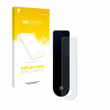 Face avant d’un emballage produit avec le logo de la marque upscreen. À côté, l’appareil Xiaomi Mi 3 E-Scooter est représenté 