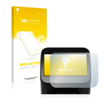 Face avant d’un emballage produit avec le logo de la marque upscreen. À côté, l’appareil Shaper Origin Gen1 est représenté ave