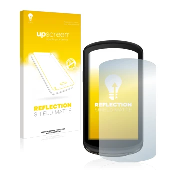 Face avant d’un emballage produit avec le logo de la marque upscreen. À côté, l’appareil Garmin Edge 1040 Solar est représenté