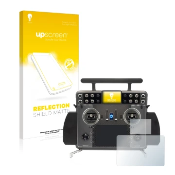 Face avant d’un emballage produit avec le logo de la marque upscreen. À côté, l’appareil FrSky Tandem XE 2 est représenté avec