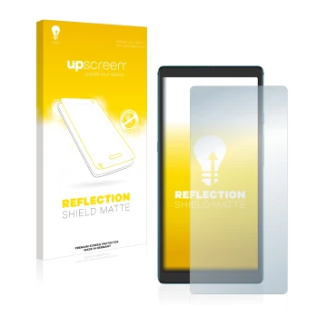 Face avant d’un emballage produit avec le logo de la marque upscreen. À côté, l’appareil Hisense Touch Lite est représenté ave