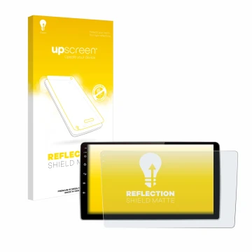 Face avant d’un emballage produit avec le logo de la marque upscreen. À côté, l’appareil Junsun V1 pro 9