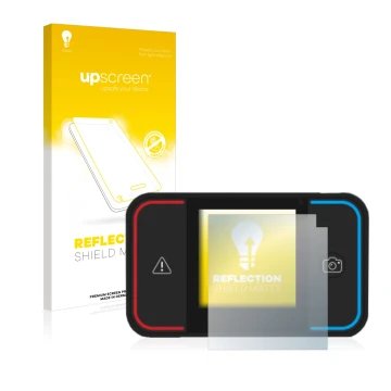 Face avant d’un emballage produit avec le logo de la marque upscreen. À côté, l’appareil Saphe Drive Pro est représenté avec l