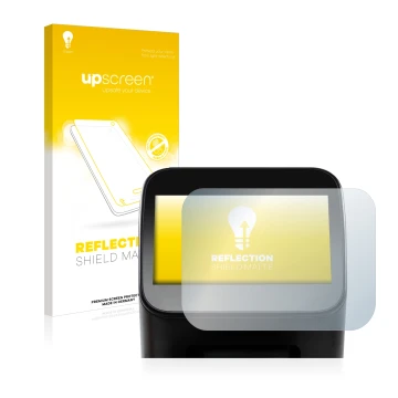 Face avant d’un emballage produit avec le logo de la marque upscreen. À côté, l’appareil Shaper Origin Gen2 est représenté ave