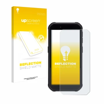 Face avant d’un emballage produit avec le logo de la marque upscreen. À côté, l’appareil SkyCaddie SX550 est représenté avec l