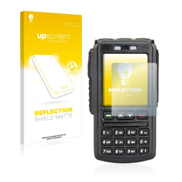 Face avant d’un emballage produit avec le logo de la marque upscreen. À côté, l’appareil AnyTone BT-01 est représenté avec la 